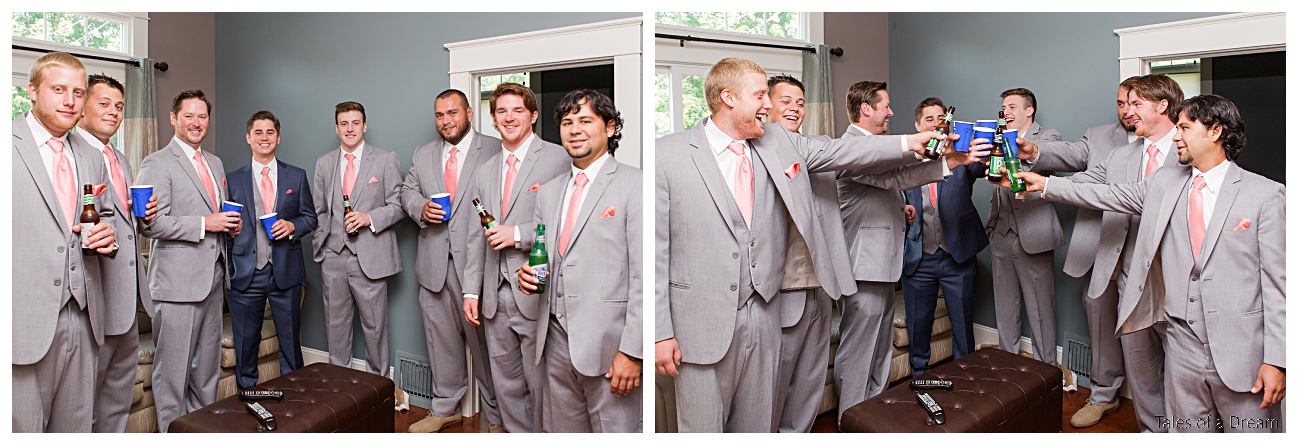 The guys had a blast hanging out before the ceremony...non stop laughs!