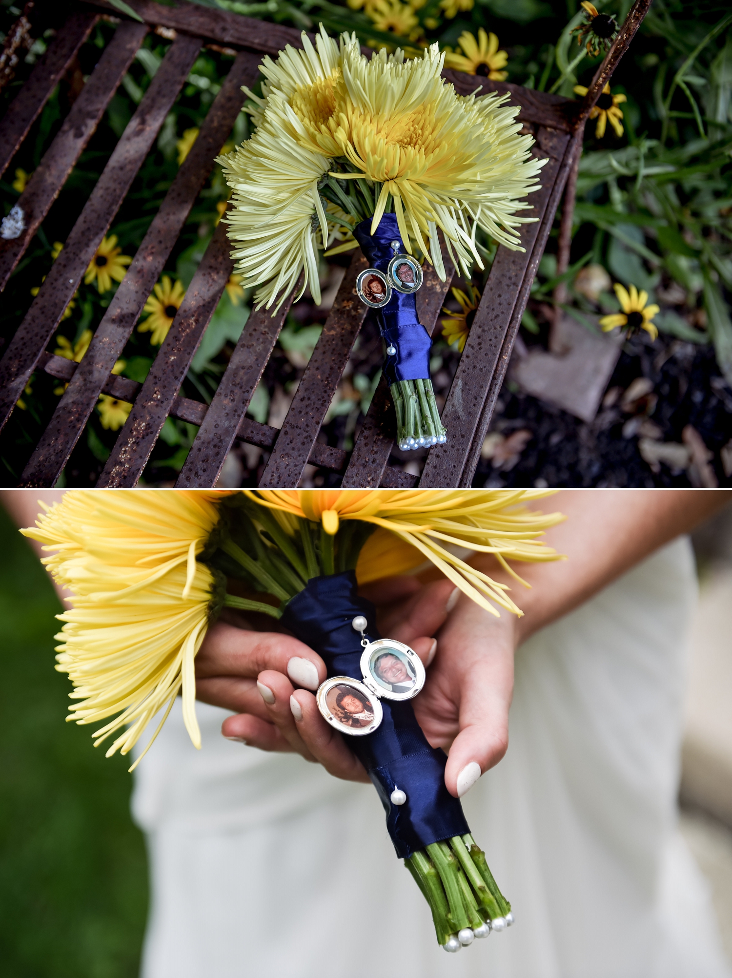 A sweet sentimental touch ... a locket with pictures of both their Dads