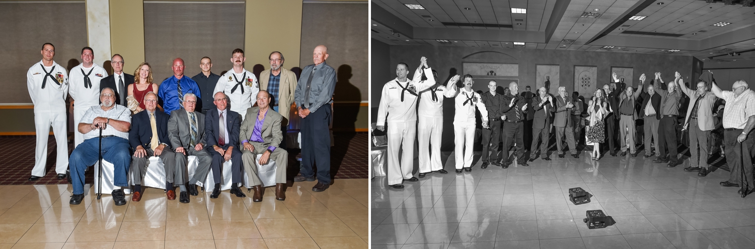 Steven & Brittney paid tribute to the Servicemen and Servicewomen that attended their wedding. The DJ played "Proud to be an American" and called them all to the dance floor for a round of applause and photos.