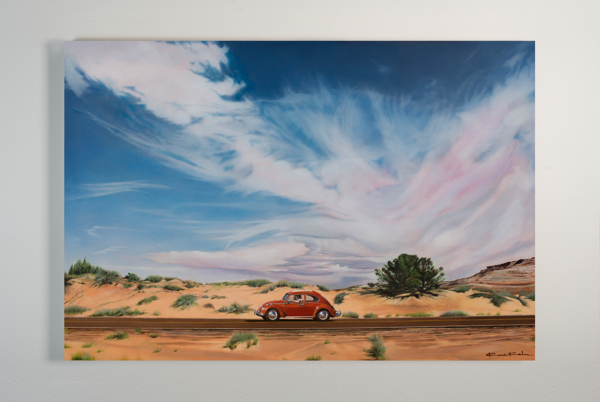 AVAILABLE Title: WANDERLUSTING THE WEST 30 X 40, Oil on Polylinen Framed