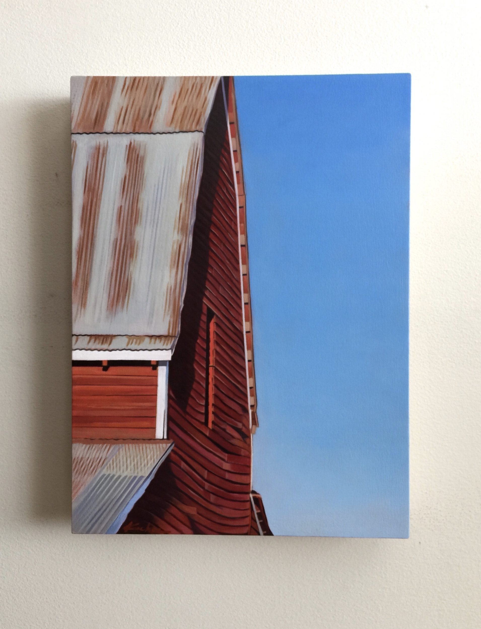 AVAILABLE Title: SOPHIE'S BARN 10.5 x 14.5, Oil on Board I was about half way through painting this small, big barn when a friend stopped by my studio. She looked at it and without missing a beat asked, "Is that Sophie's barn?" I said, "I don't know Sophie", but continued to tell her the location of the barn in Midway, Utah. Upon hearing where the barn is located she said, "Yup, that's Sophie's barn." I replied, "Well, I think the title of this one should be Sophie's Barn."