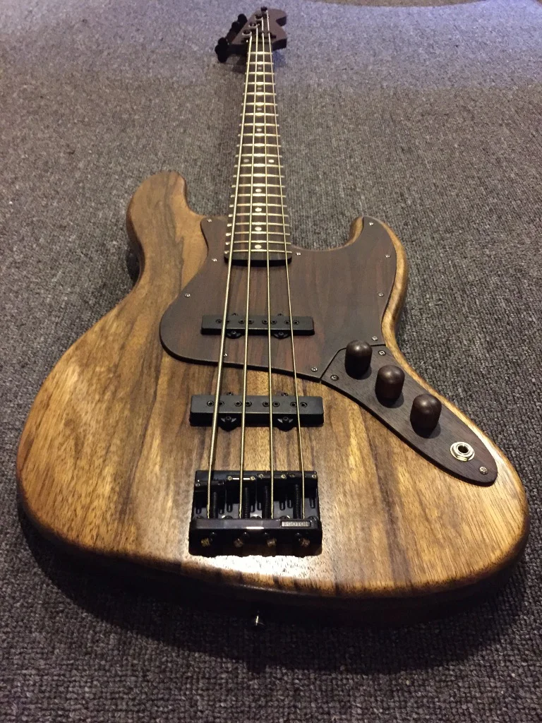 Satyrnine Black Korina/Wenge/Ebony/Rosewood Jazz Bass