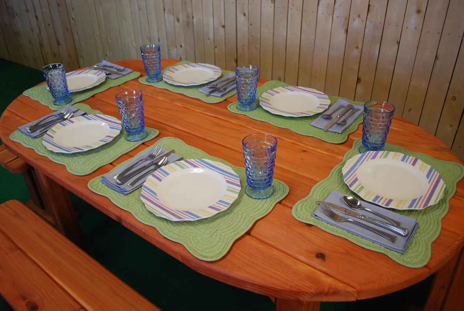 72" redwood oval picnic table