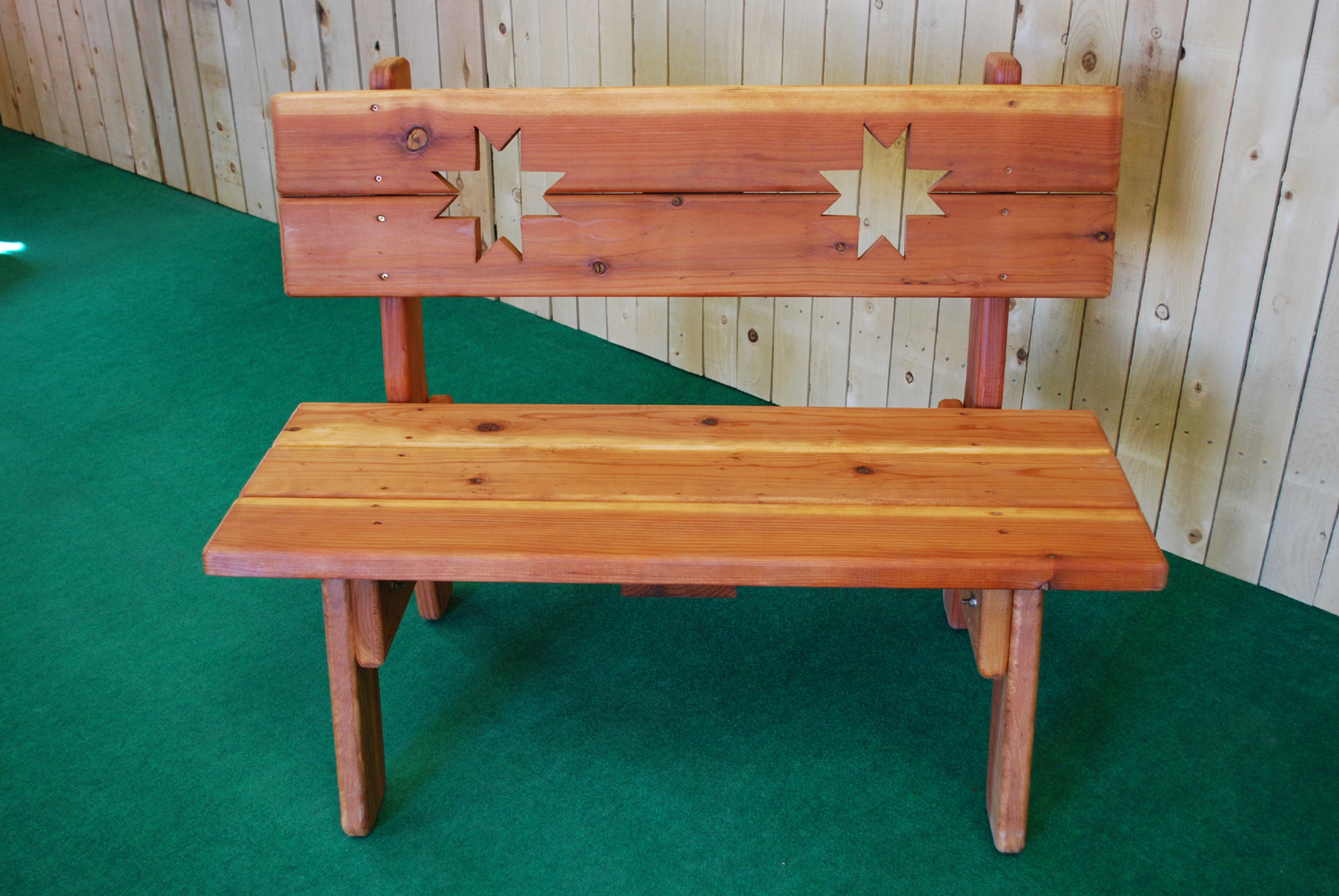 redwood ohio star bench