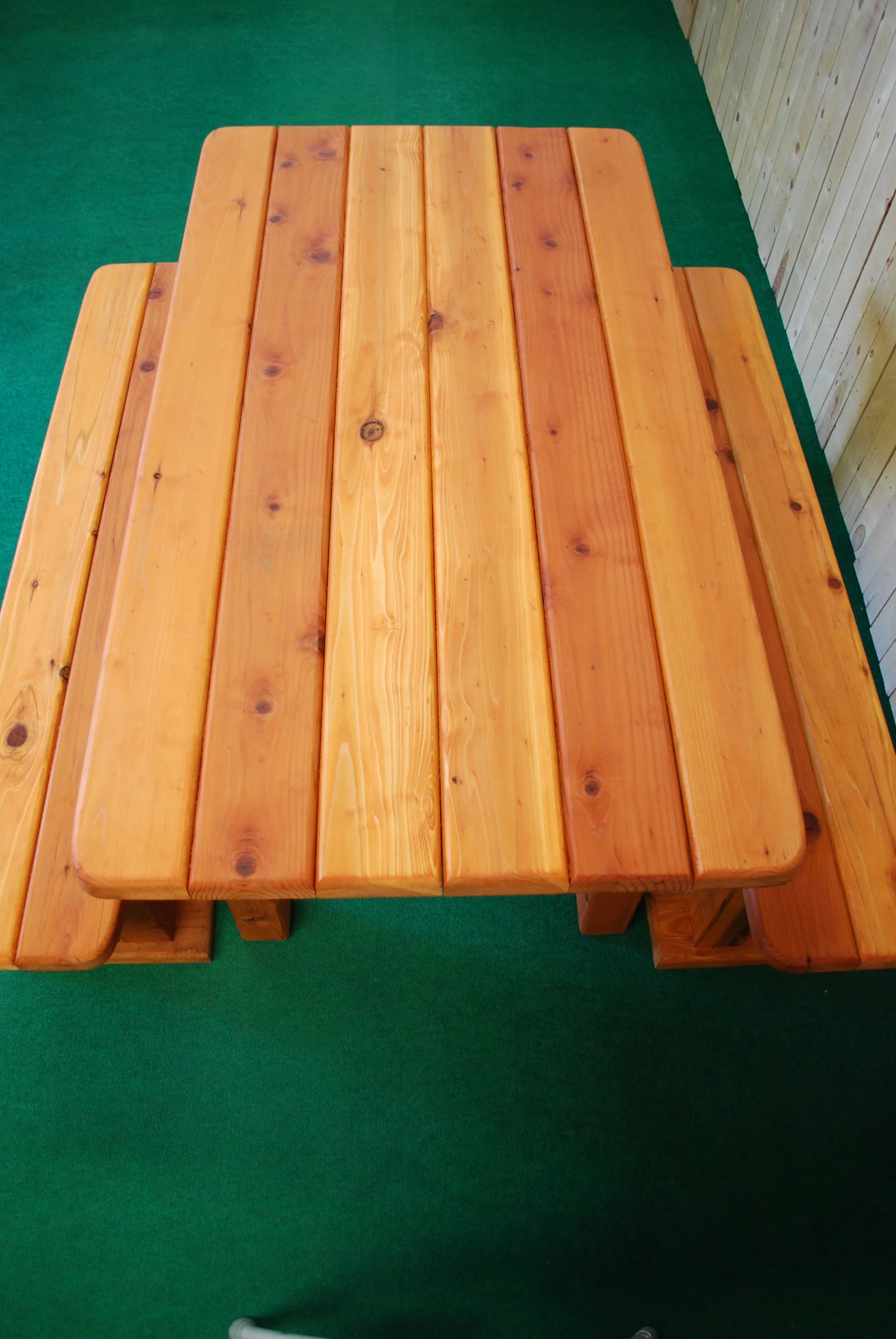 60" redwood rectangle picnic table