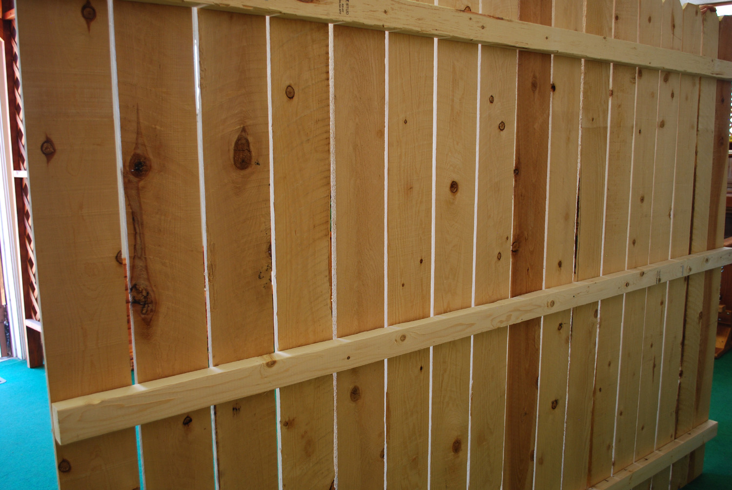 1" x 6" cedar fence panel