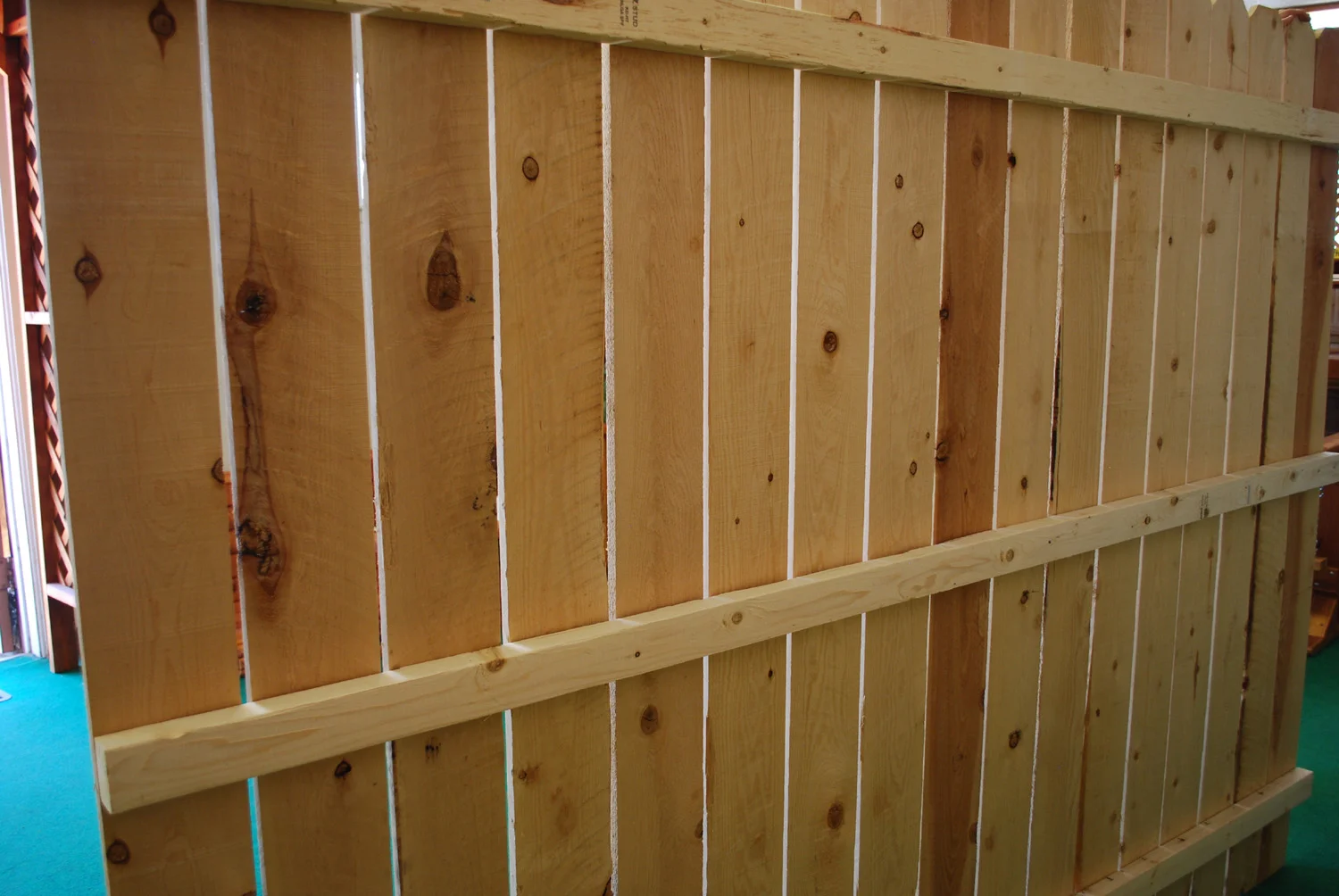 1" x 6" cedar fence panel