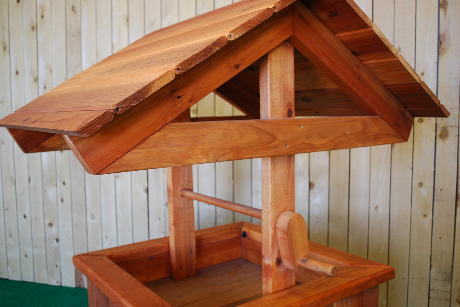 large redwood wishing well