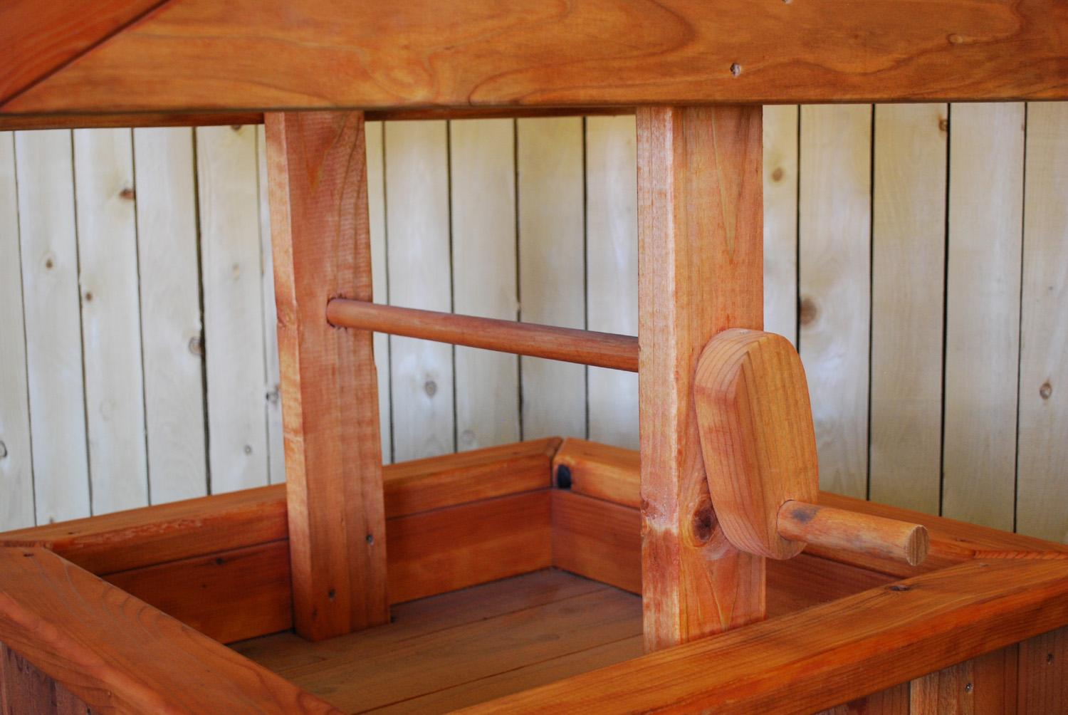 large redwood wishing well