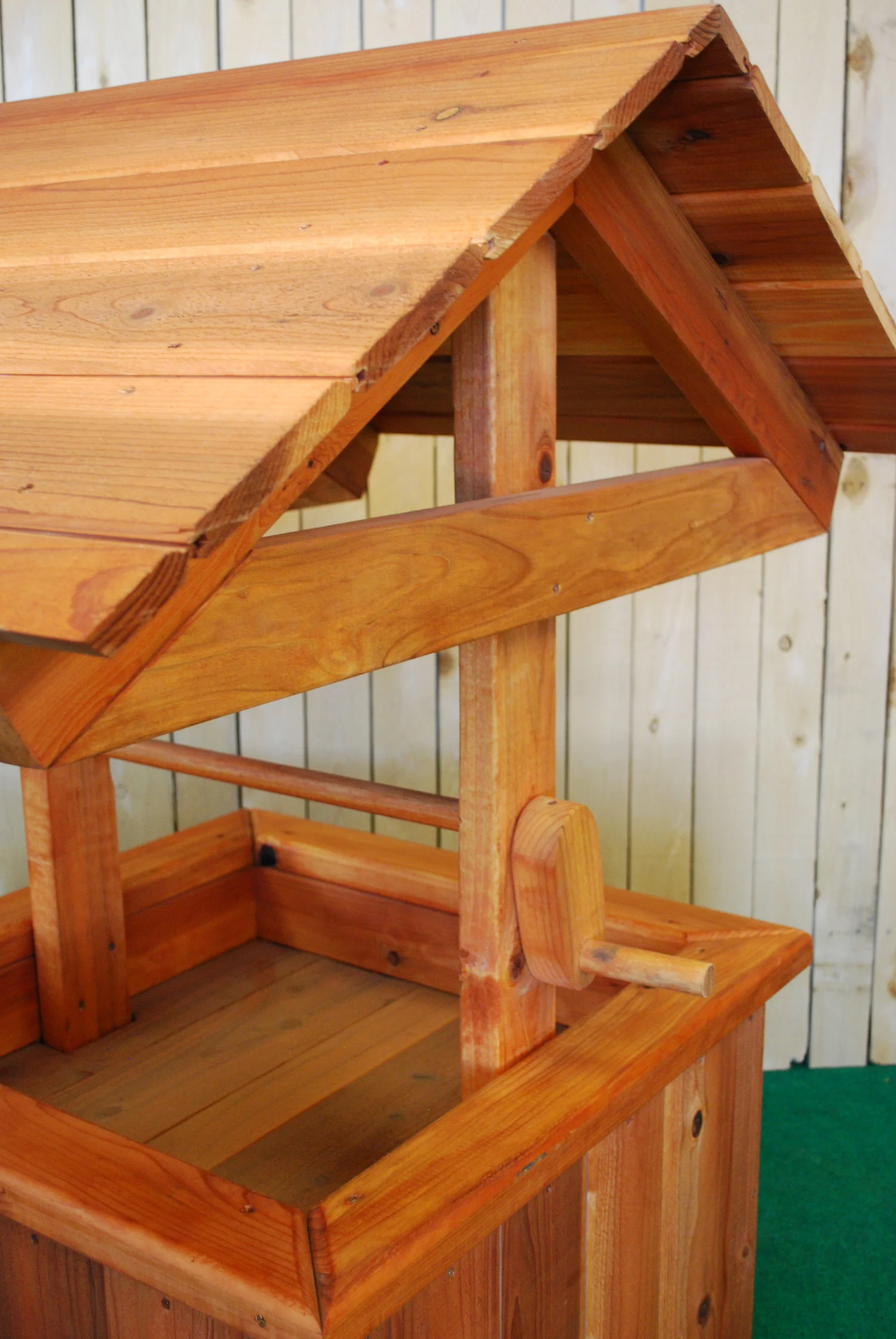 large redwood wishing well
