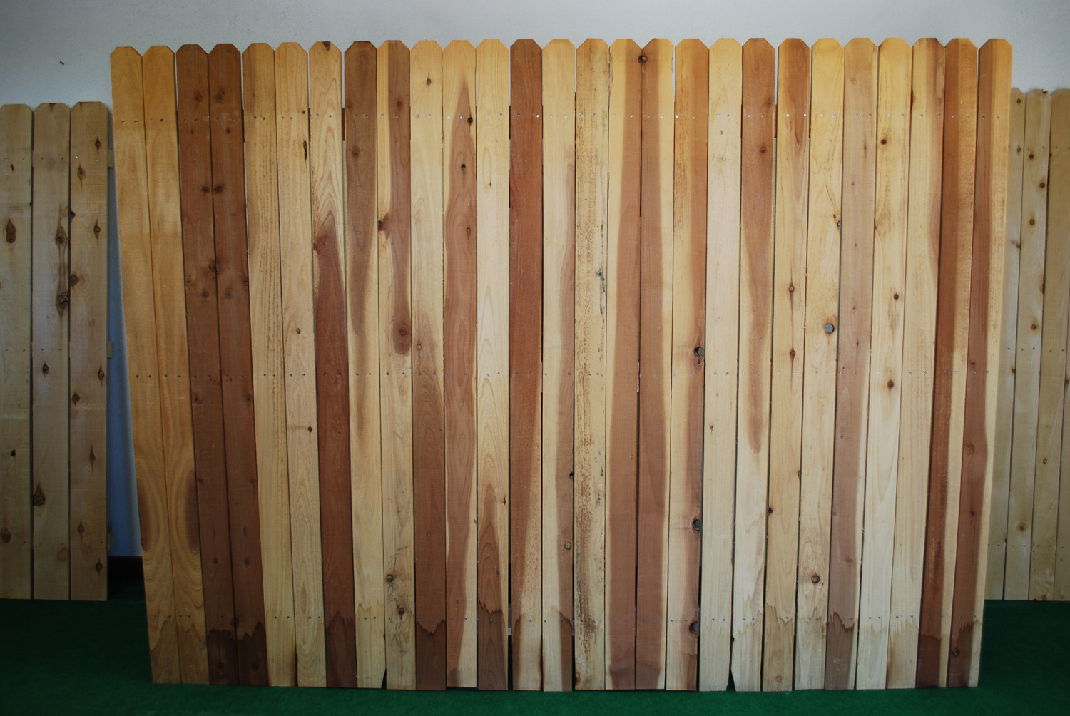 1" x 4" redwood fence panel
