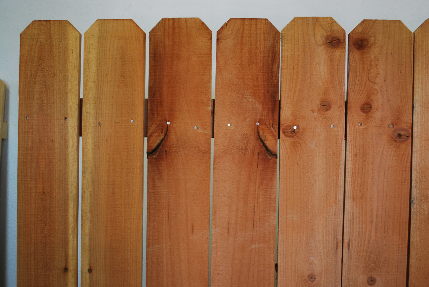 1" x 6" redwood fence panel