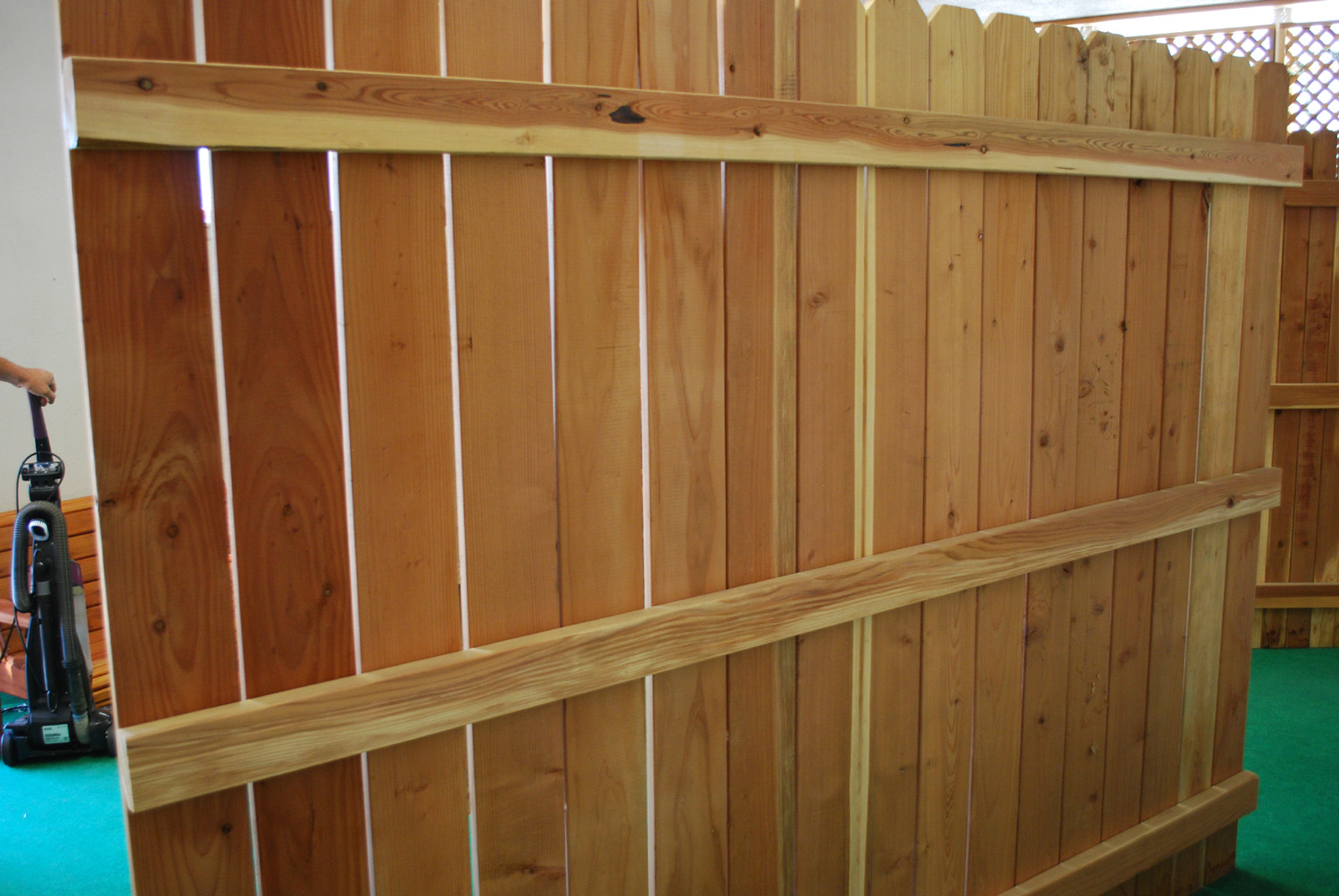 1" x 4" redwood fence panel