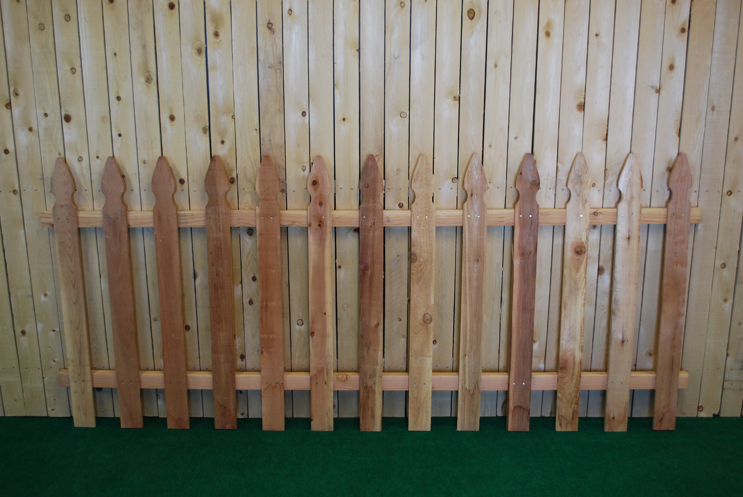 cedar gothic fence panel
