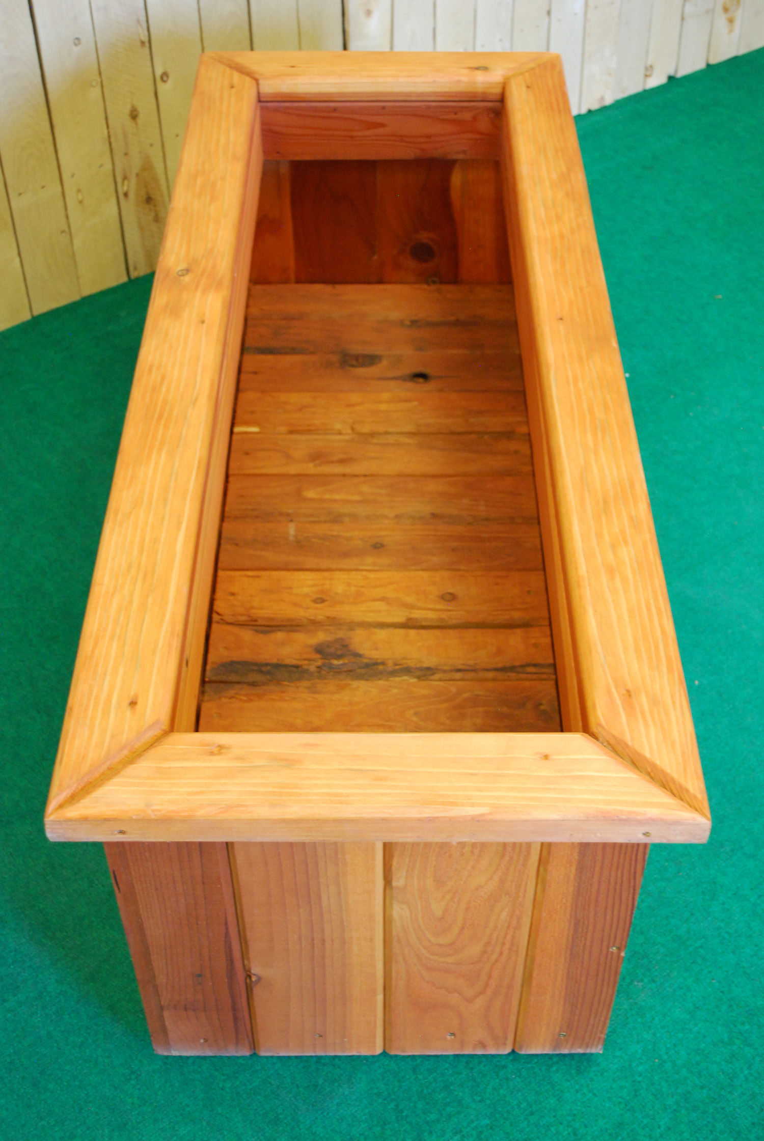 redwood rectangle planter