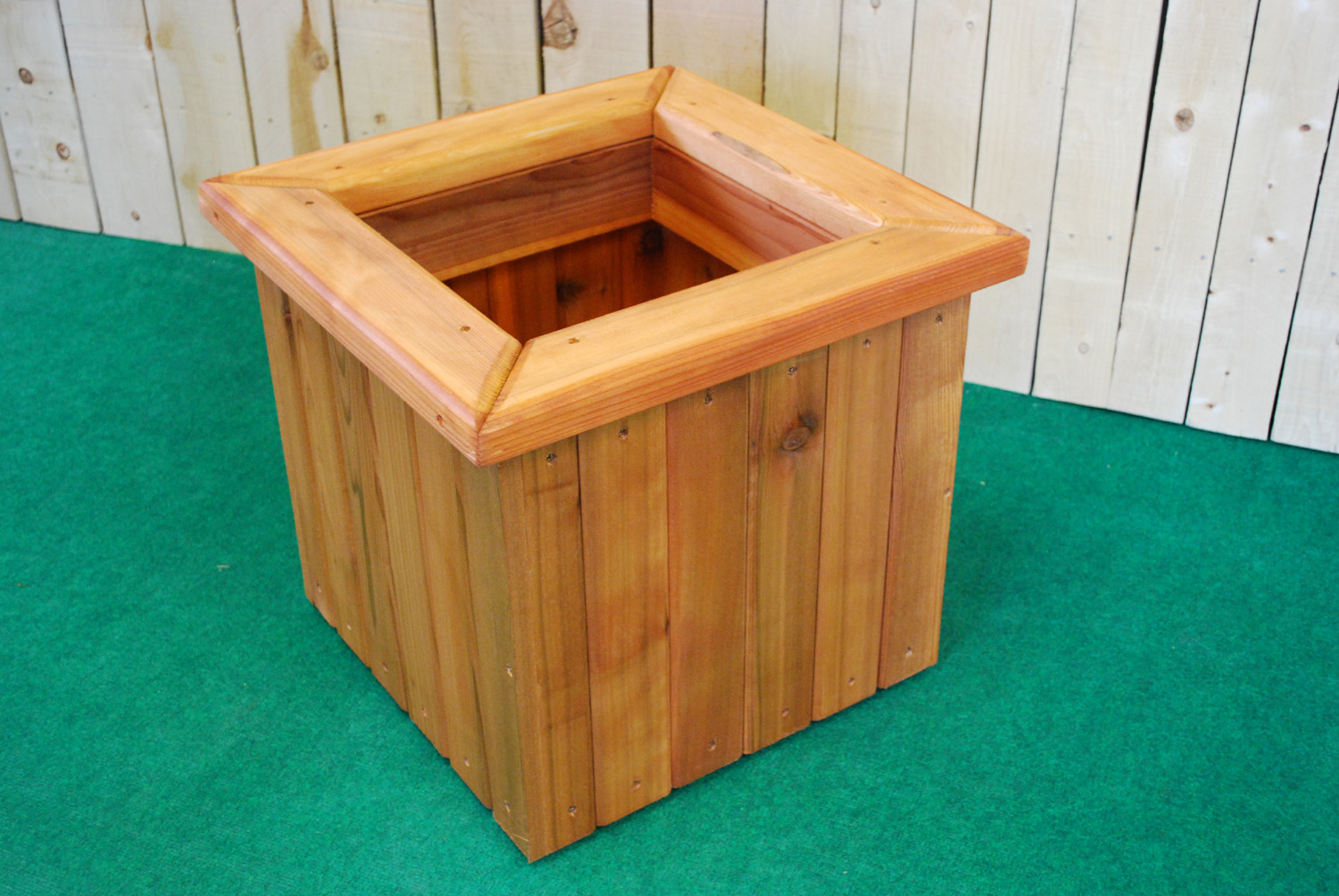 redwood square planter