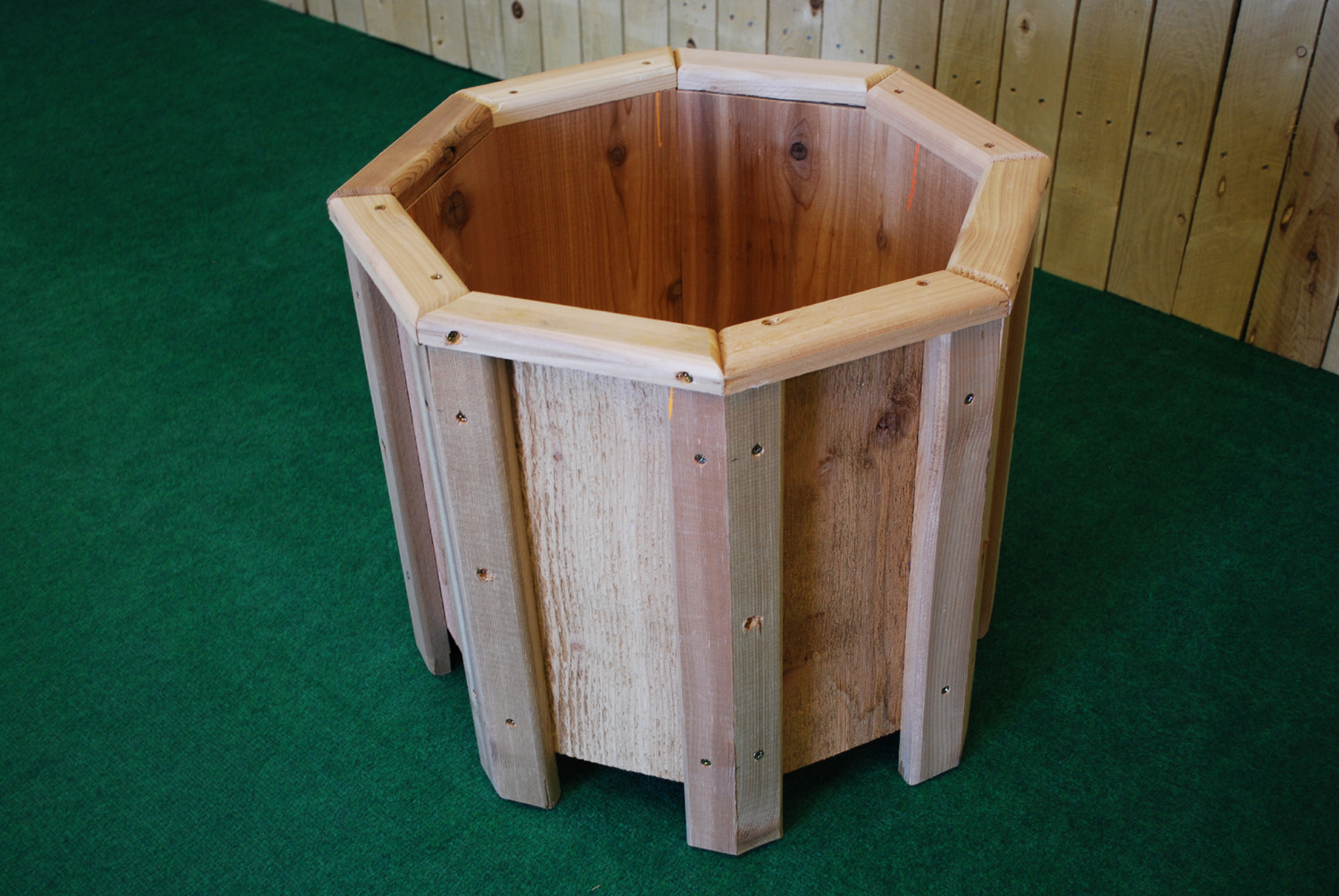 cedar octagon planter