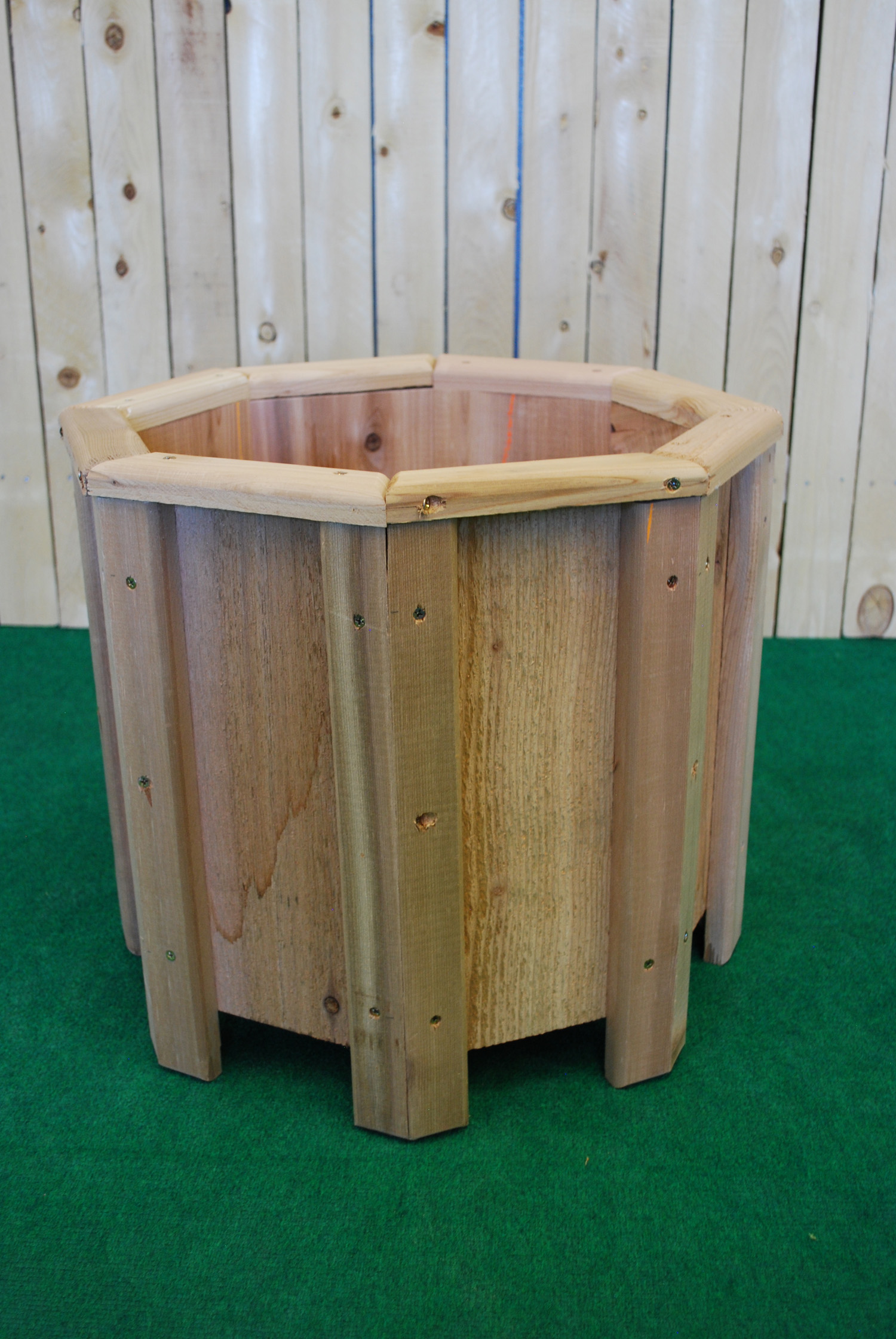 cedar octagon planter
