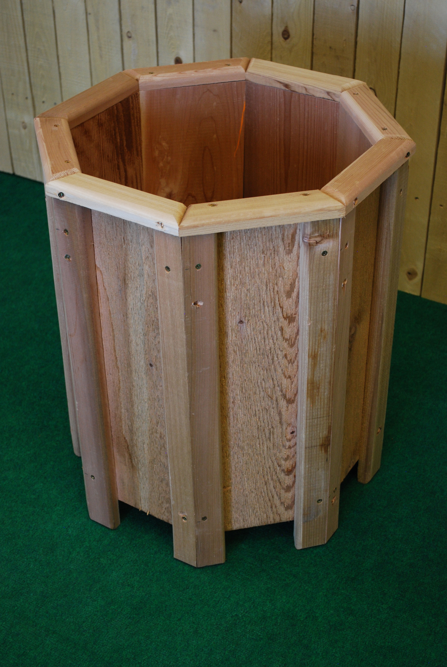 cedar octagon planter