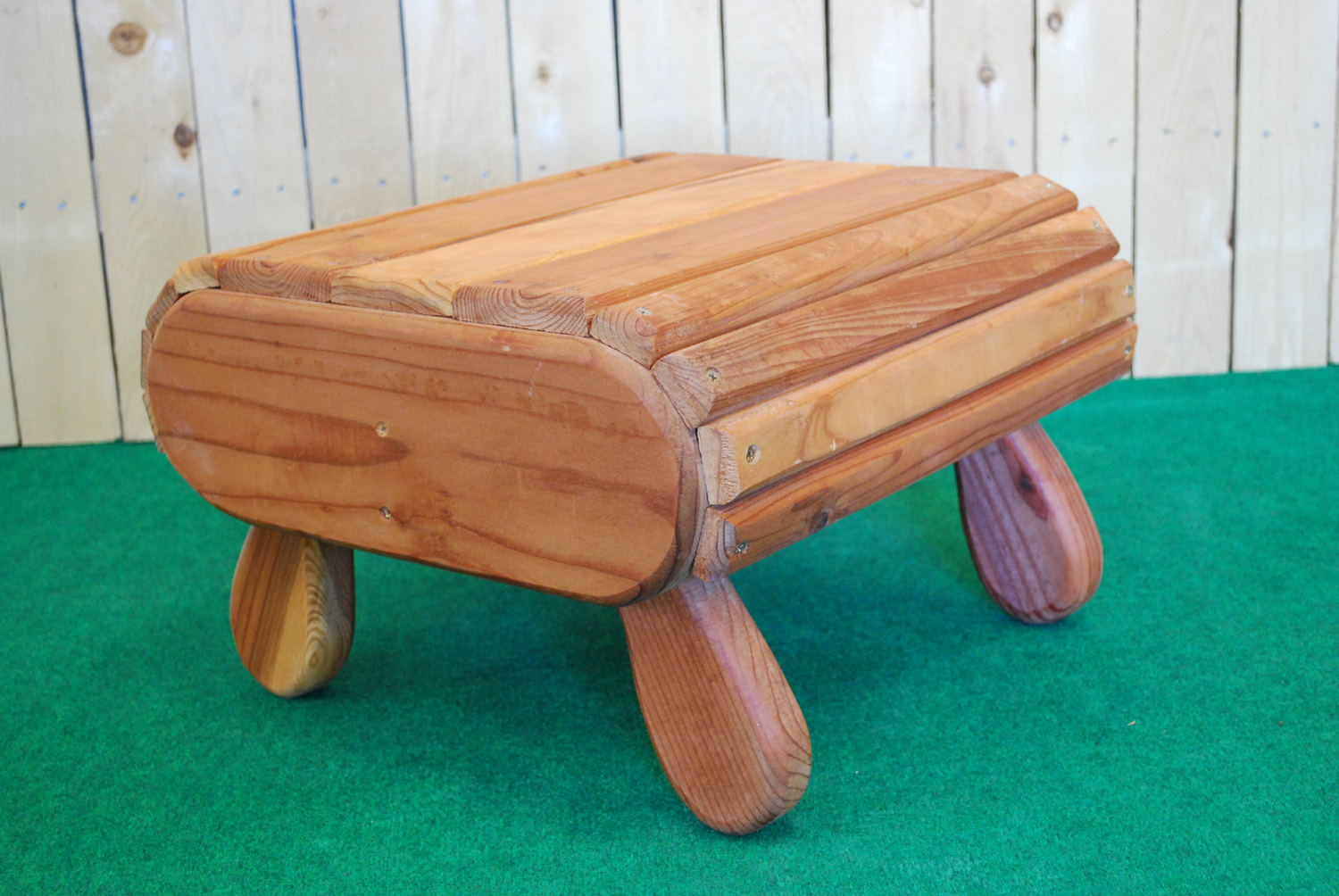 redwood footstool