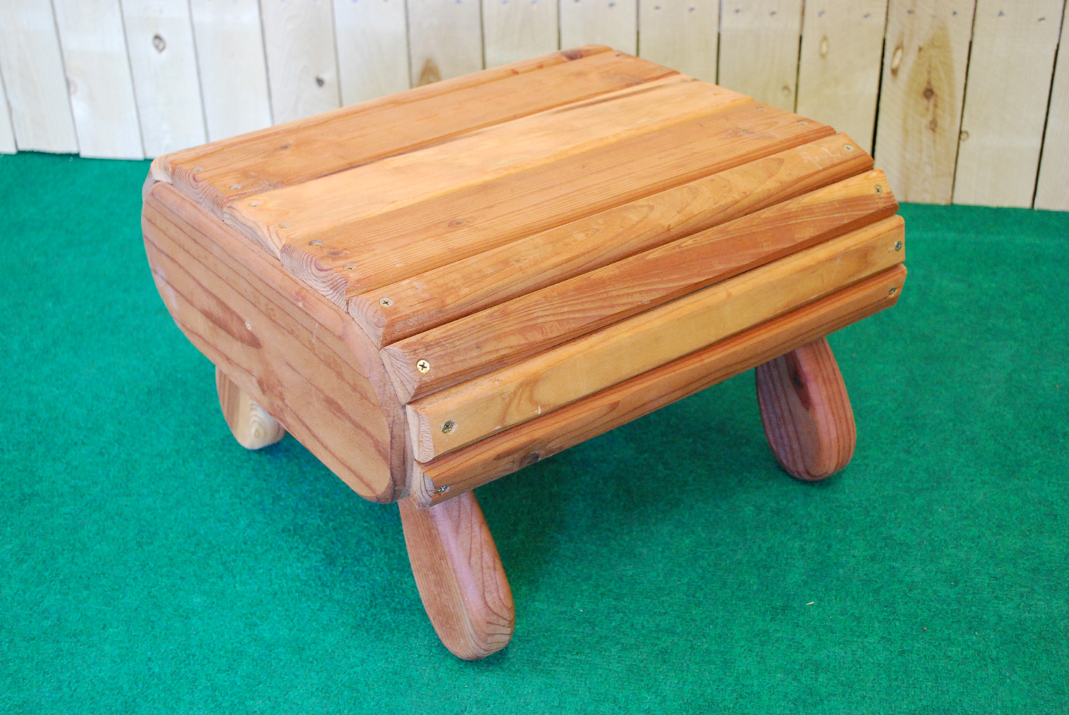 redwood footstool