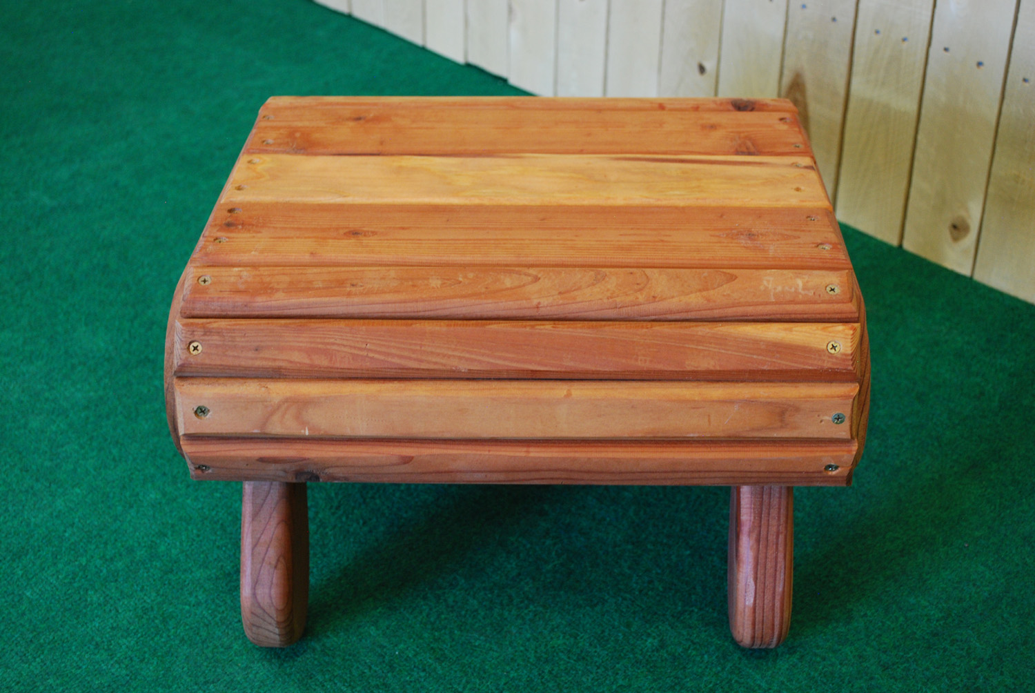 redwood footstool