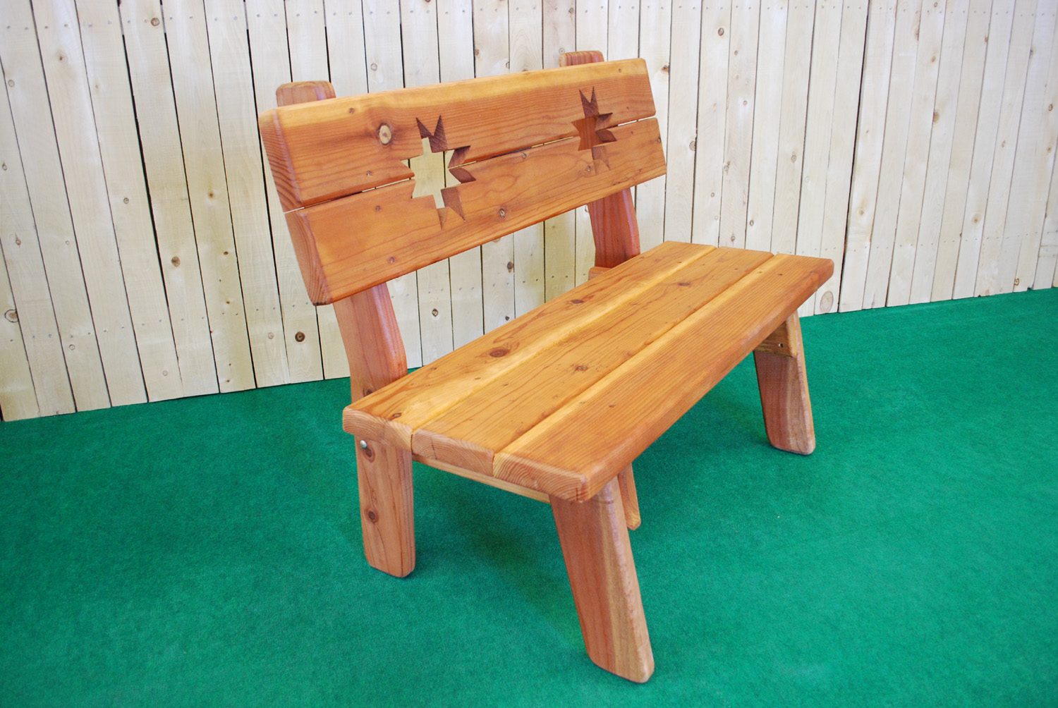 redwood ohio star bench