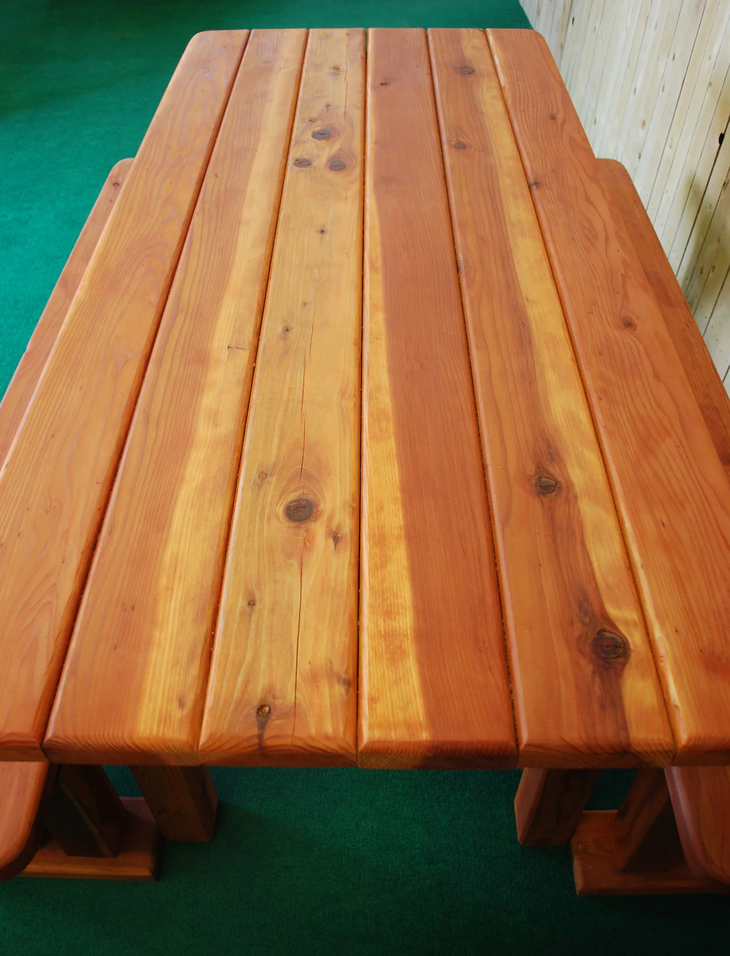 72" redwood rectangle picnic table