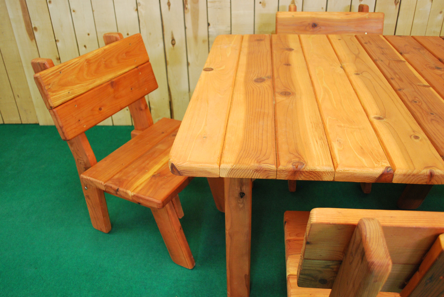 48" redwood square picnic table