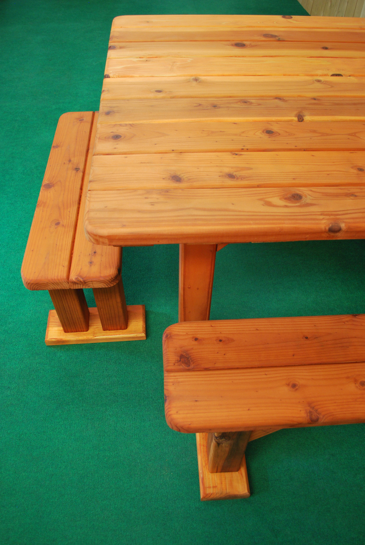 48" redwood square picnic table