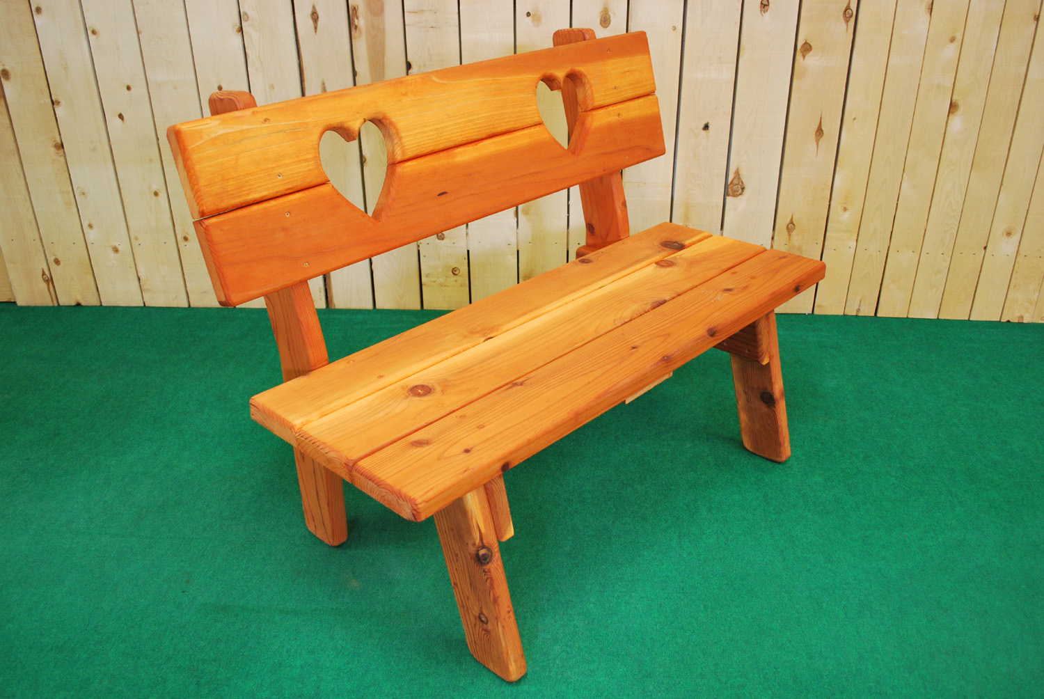 redwood heart bench