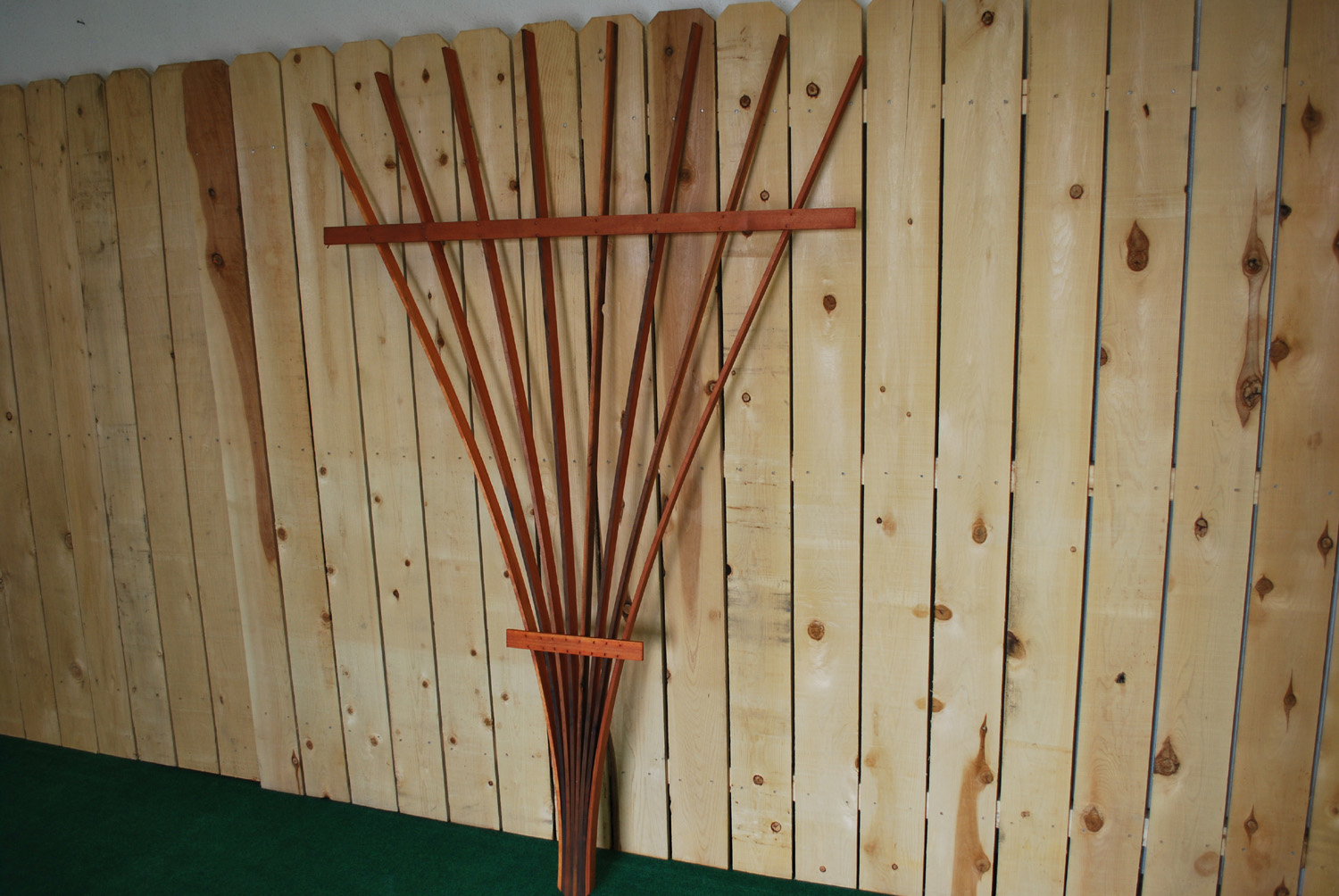 redwood fan trellis