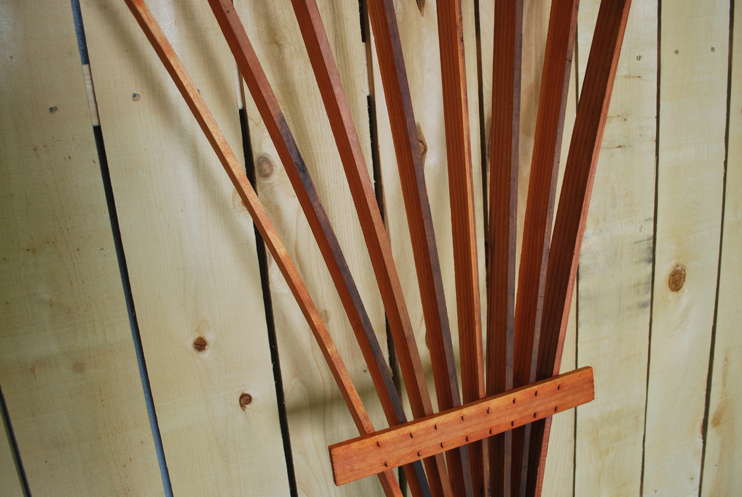 redwood fan trellis