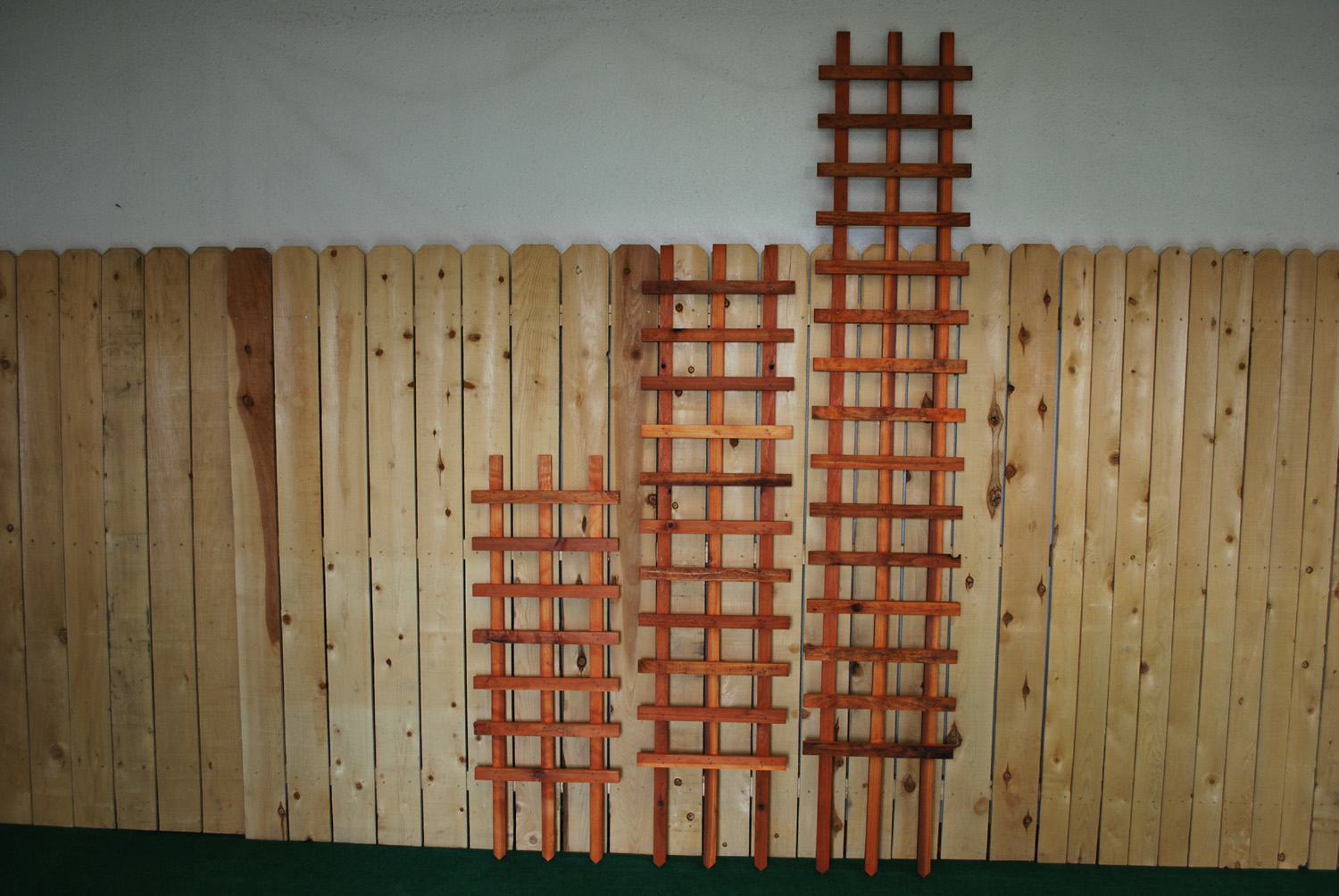 redwood ladder trellis