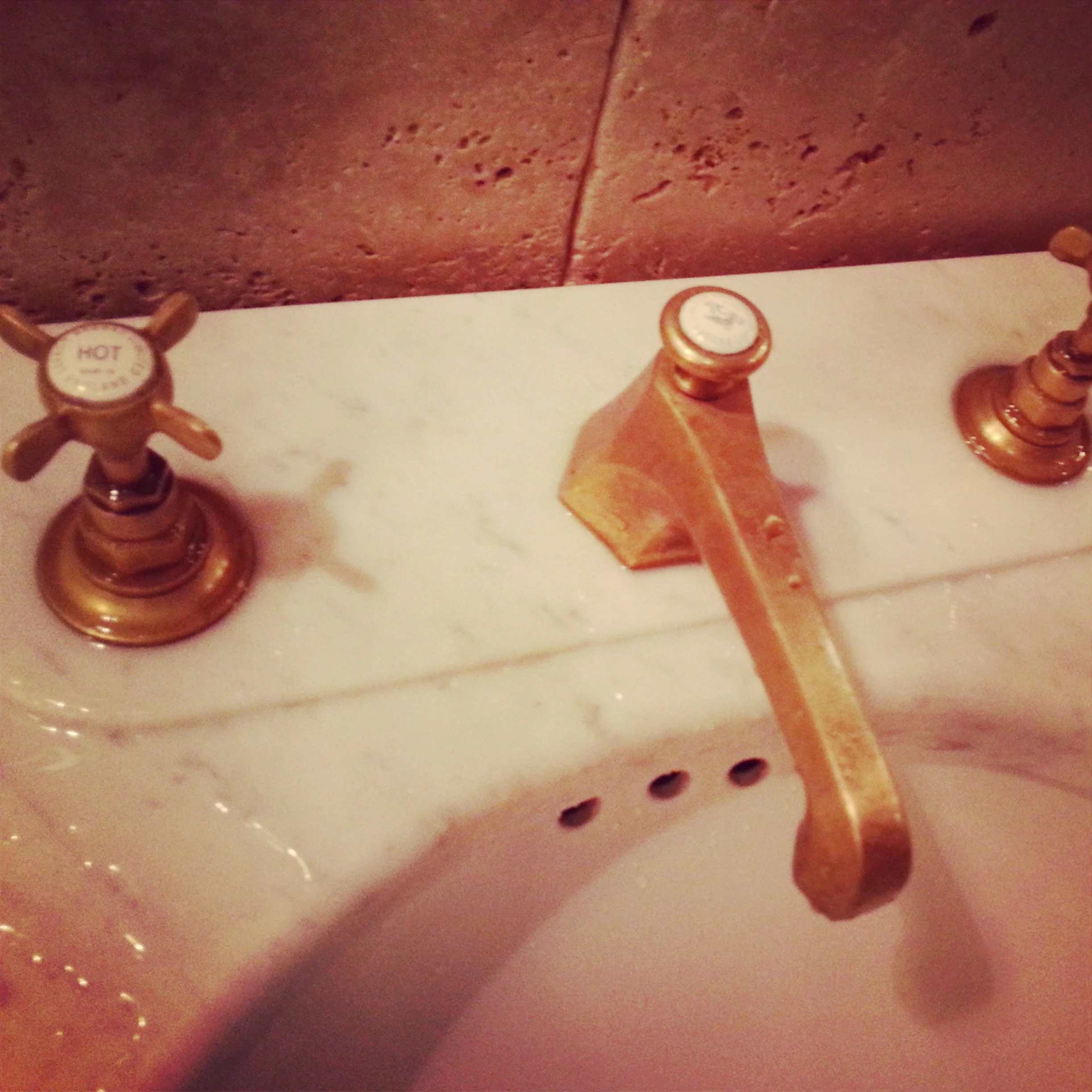 Vintage-inspired faucet at one of the many amazing restaurants we visited - I can't remember which. 