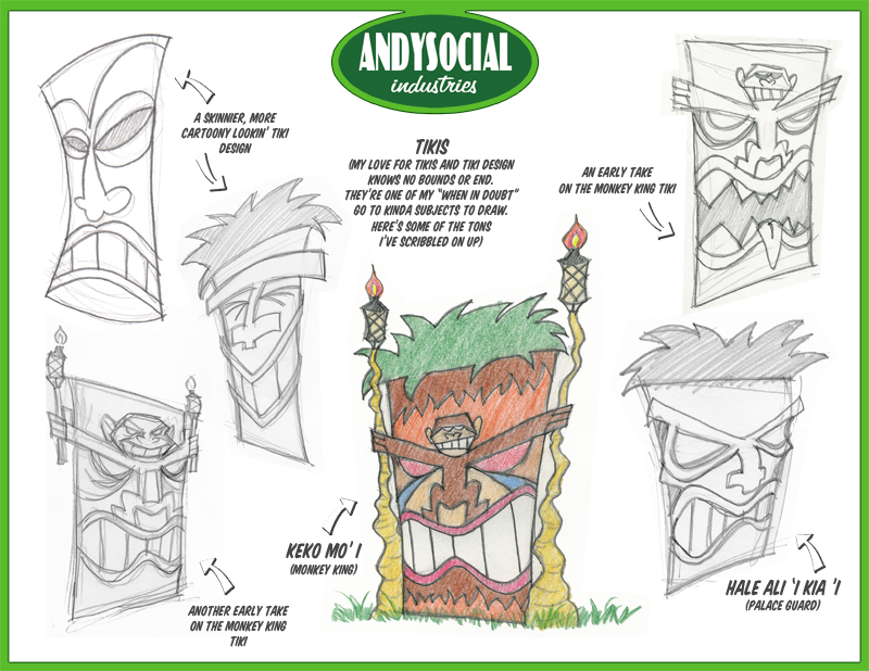 Study Sheets: Tikis & Such — Andysocial Industries