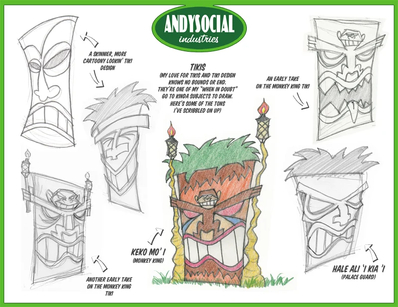 Study Sheets: Tikis & Such — Andysocial Industries