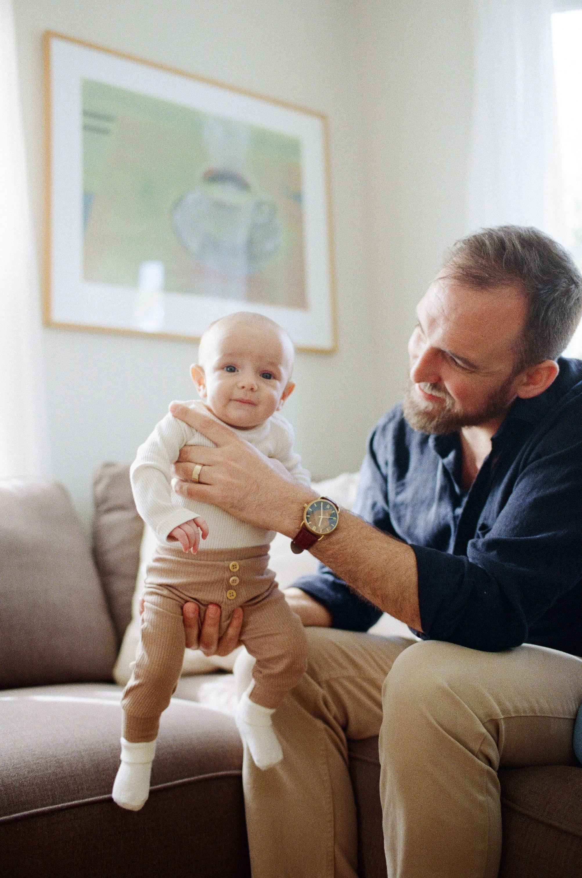 Seattle film newborn photos in the home