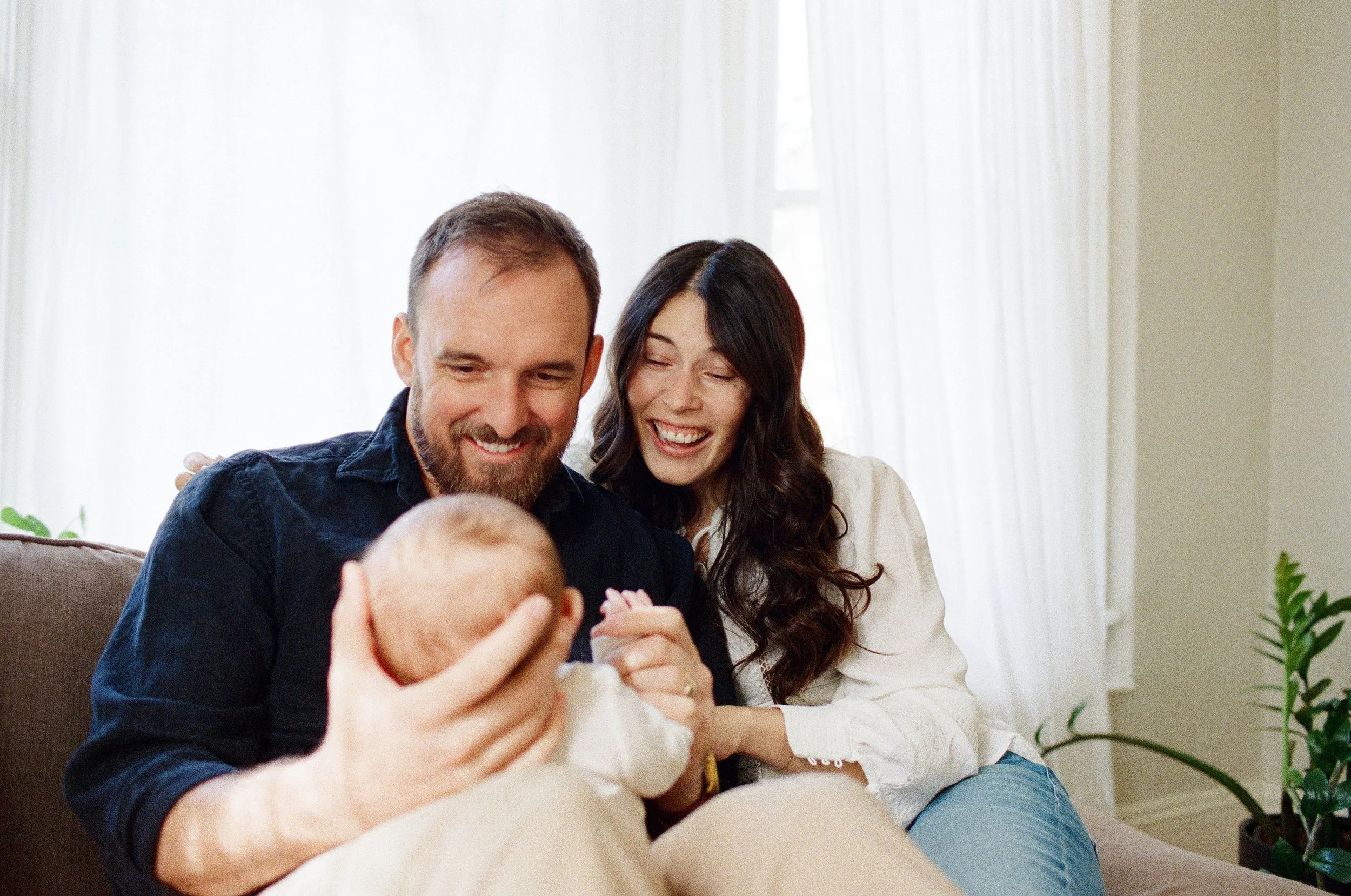 Seattle film family photography in the home