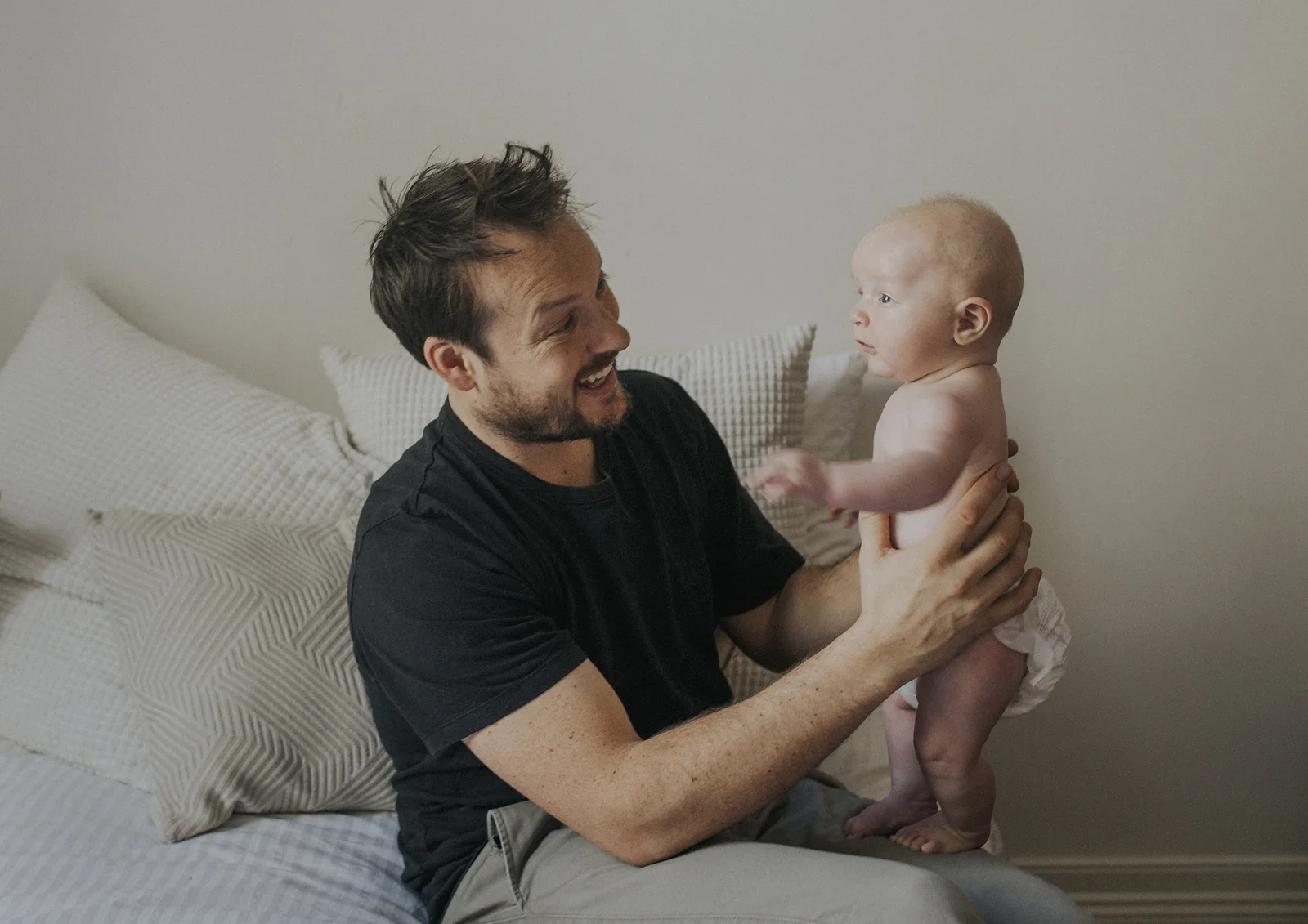 3 month old baby standing