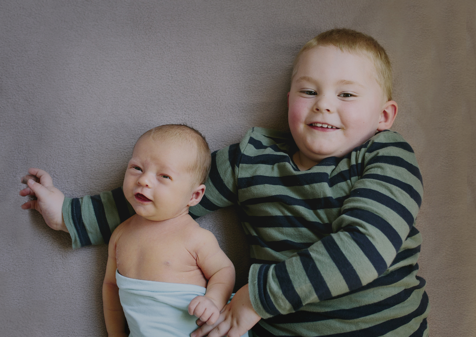 Newborn Baby Boy Smiles