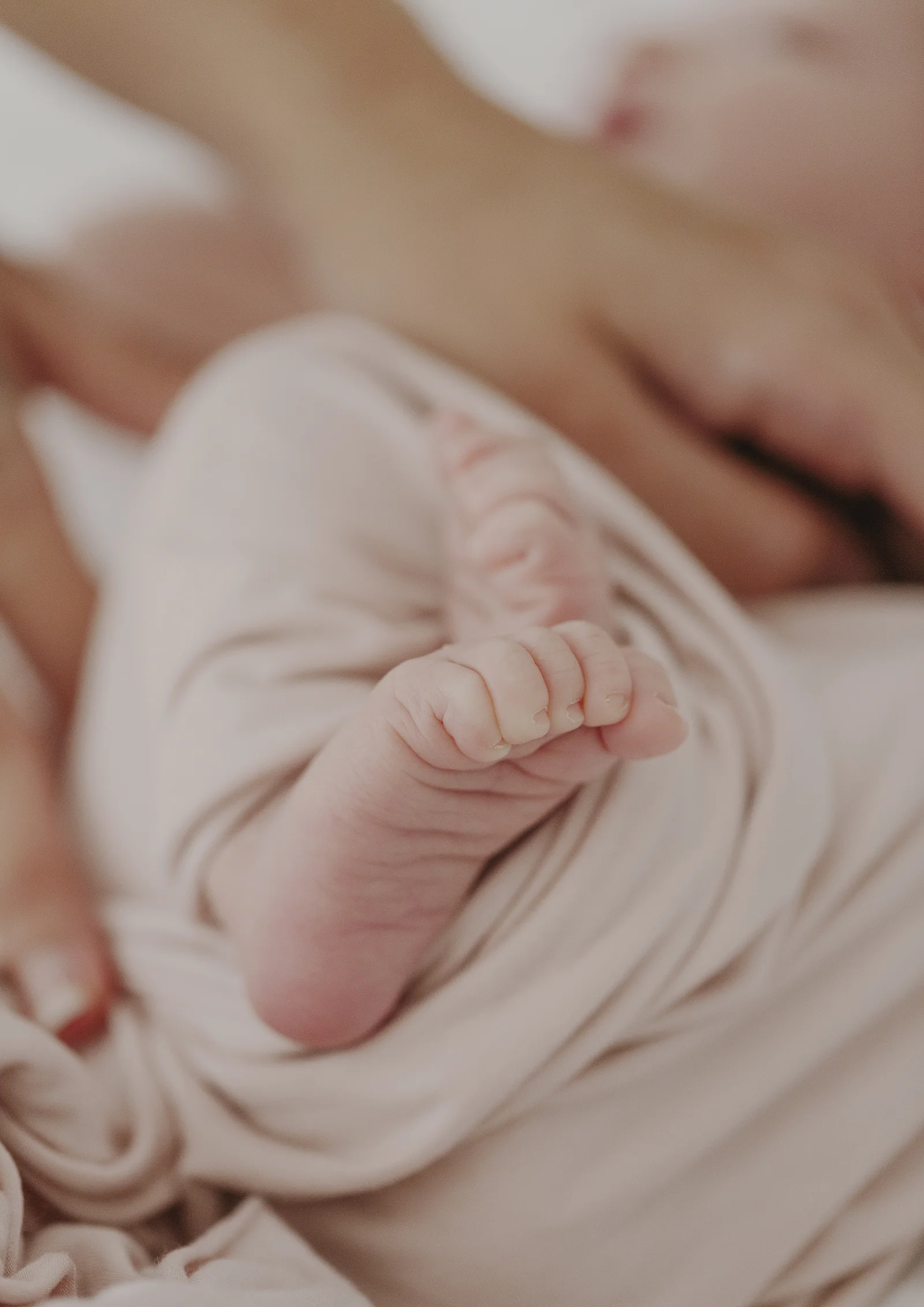 Newborn Baby Girl's tiny feet