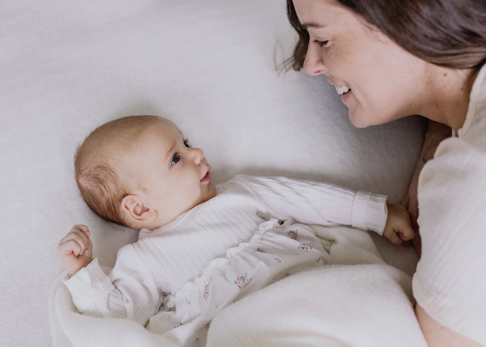 Baby girl and mother