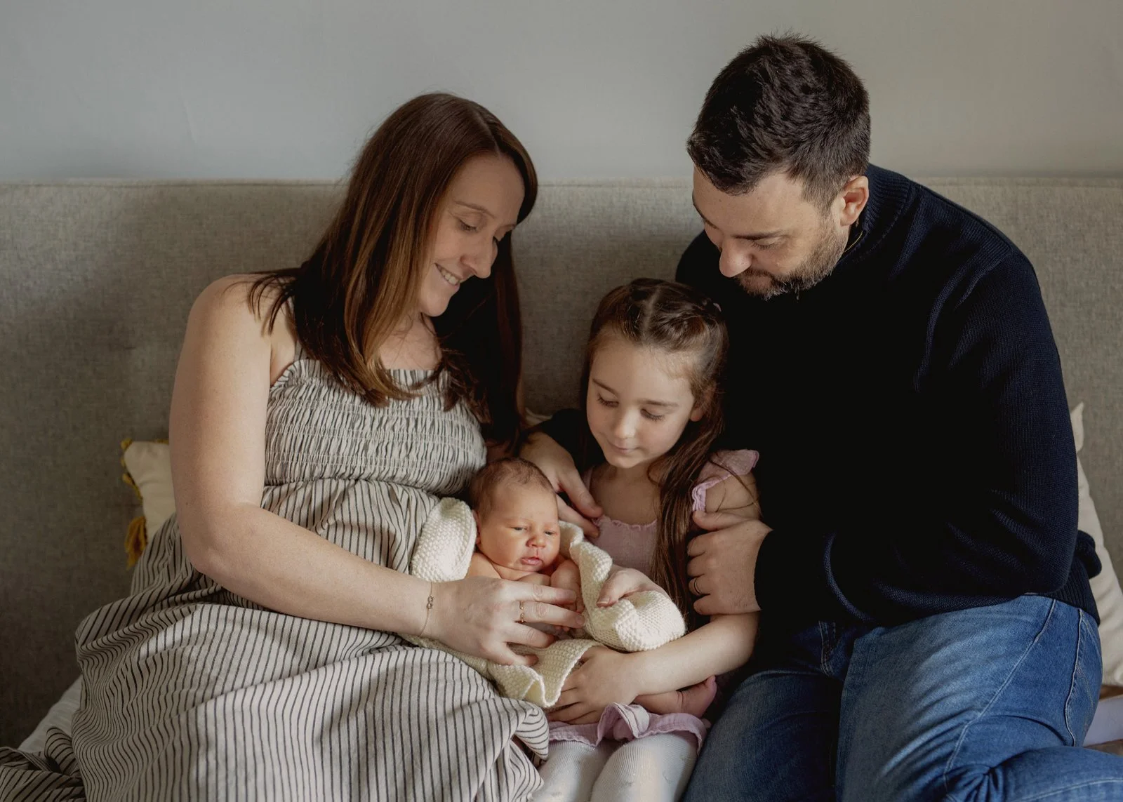 Family photo with newborn