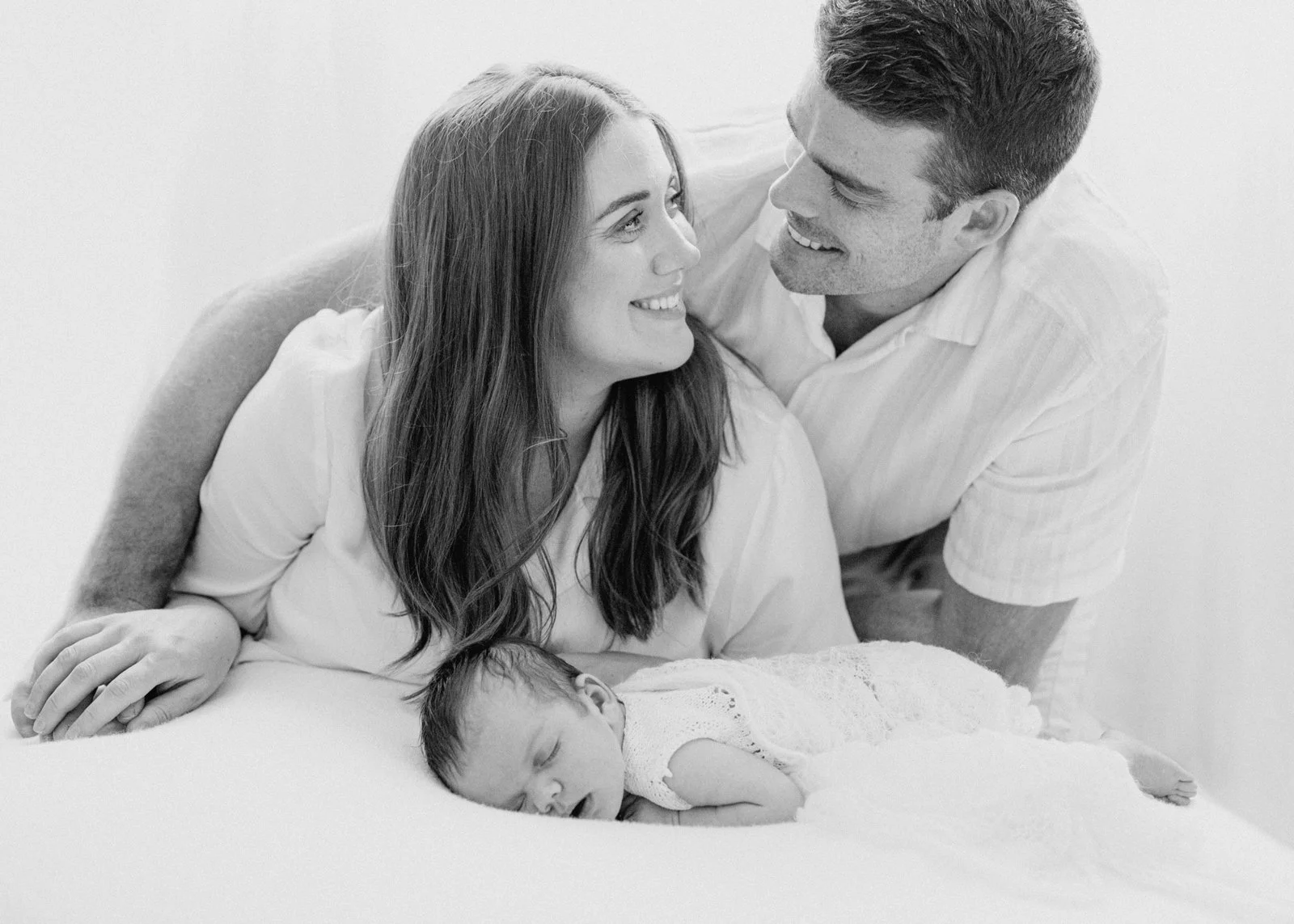 Family photo with newborn