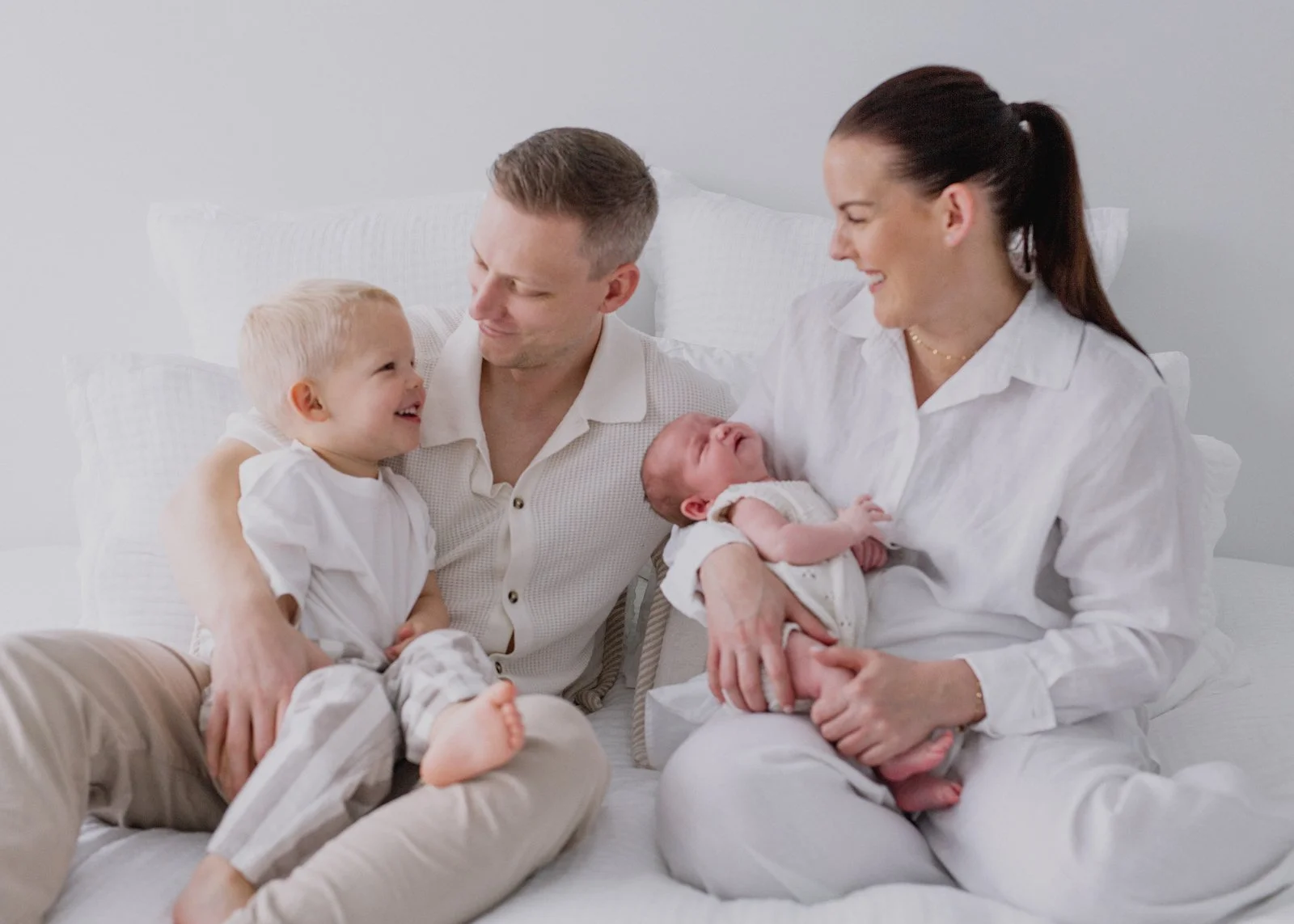 Family photo with newborn