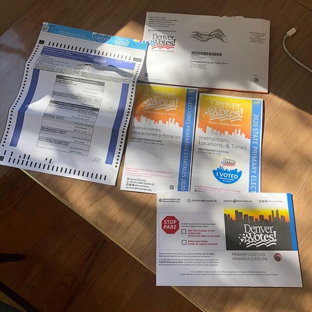 This is what democracy looks like. #votebymail #colorado like they say in the red states: vote early and vote often😉