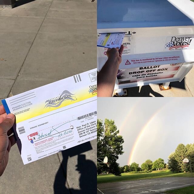 Sometimes #miracles do happen in #america #mailinballot #colorado #doublerainbow