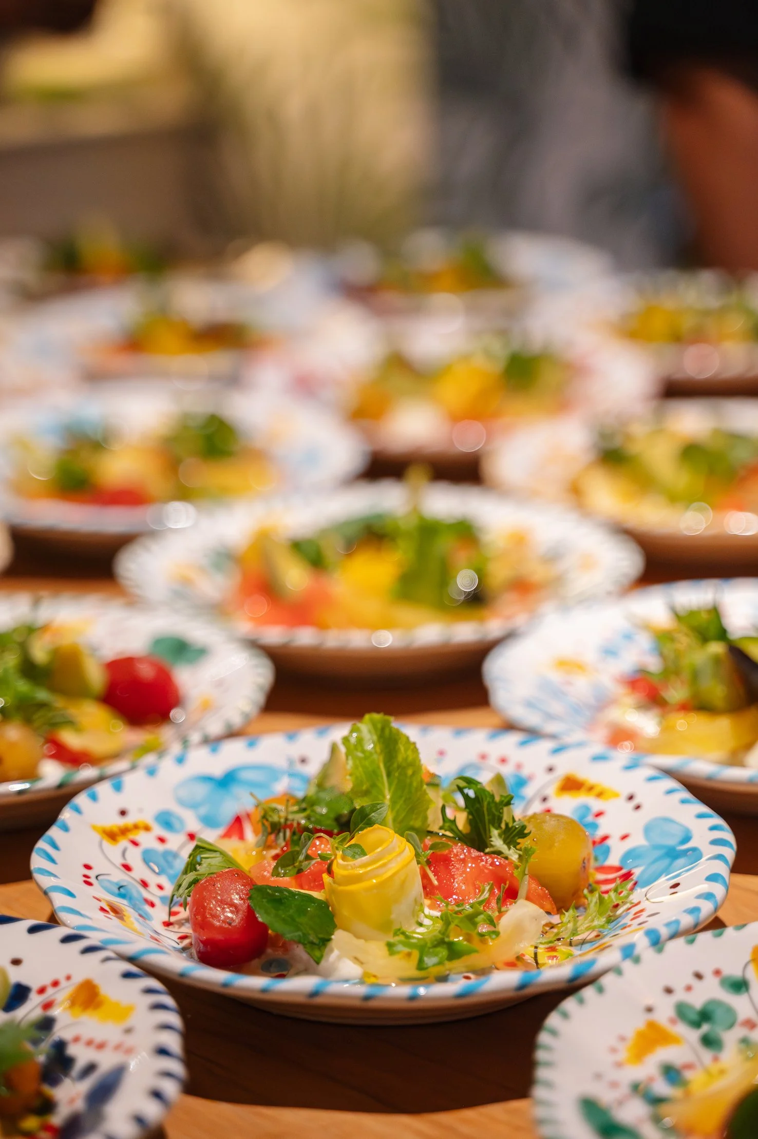 close-up van catering voor 50ste verjaardag