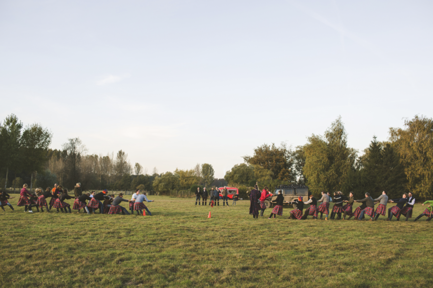 touwtrekken als highland activiteit